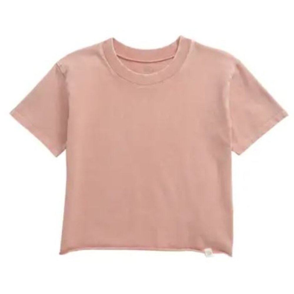 Treasure & Bond (Nordstrom brand) Kids' Washed Crop "Pink Smoke" T-Shirt